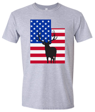 Load image into Gallery viewer, Short Sleeve T-Shirt Utah Athletic Heather Elk Vibrant Design High Quality Tight Knit Ring Spun Low Maintenance Cotton Printed With The Newest Available Color Transfer Technology