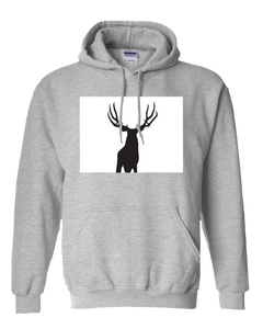 Pullover Hooded Sweatshirt Colorado Athletic Heather Mule Deer Vibrant Design High Quality Tight Knit Ring Spun Low Maintenance Cotton Printed With The Newest Available Color Transfer Technology