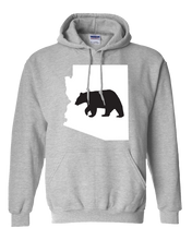 Load image into Gallery viewer, Pullover Hooded Sweatshirt Arizona Athletic Heather Black Bear Vibrant Design High Quality Tight Knit Ring Spun Low Maintenance Cotton Printed With The Newest Available Color Transfer Technology