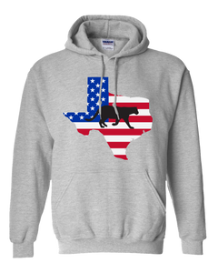 Pullover Hooded Sweatshirt Texas Athletic Heather Mountain Lion Vibrant Design High Quality Tight Knit Ring Spun Low Maintenance Cotton Printed With The Newest Available Color Transfer Technology