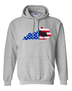 Pullover Hooded Sweatshirt Kentucky Athletic Heather Turkey Vibrant Design High Quality Tight Knit Ring Spun Low Maintenance Cotton Printed With The Newest Available Color Transfer Technology