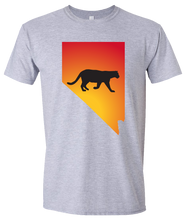 Load image into Gallery viewer, Short Sleeve T-Shirt Nevada Athletic Heather Mountain Lion Vibrant Design High Quality Tight Knit Ring Spun Low Maintenance Cotton Printed With The Newest Available Color Transfer Technology