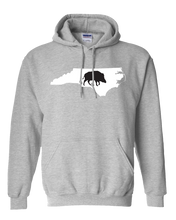Load image into Gallery viewer, Pullover Hooded Sweatshirt North Carolina Athletic Heather Wild Hog Vibrant Design High Quality Tight Knit Ring Spun Low Maintenance Cotton Printed With The Newest Available Color Transfer Technology