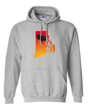 Load image into Gallery viewer, Pullover Hooded Sweatshirt Rhode Island Athletic Heather Turkey Vibrant Design High Quality Tight Knit Ring Spun Low Maintenance Cotton Printed With The Newest Available Color Transfer Technology