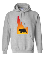 Load image into Gallery viewer, Pullover Hooded Sweatshirt Idaho Athletic Heather Black Bear Vibrant Design High Quality Tight Knit Ring Spun Low Maintenance Cotton Printed With The Newest Available Color Transfer Technology