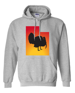Pullover Hooded Sweatshirt Utah Athletic Heather Turkey Vibrant Design High Quality Tight Knit Ring Spun Low Maintenance Cotton Printed With The Newest Available Color Transfer Technology