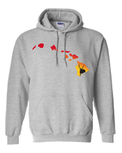 Load image into Gallery viewer, Pullover Hooded Sweatshirt Hawaii Athletic Heather Axis Deer Vibrant Design High Quality Tight Knit Ring Spun Low Maintenance Cotton Printed With The Newest Available Color Transfer Technology