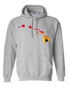Pullover Hooded Sweatshirt Hawaii Athletic Heather Axis Deer Vibrant Design High Quality Tight Knit Ring Spun Low Maintenance Cotton Printed With The Newest Available Color Transfer Technology