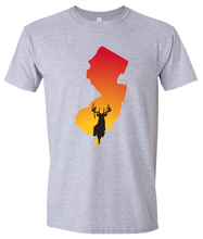 Load image into Gallery viewer, Short Sleeve T-Shirt New Jersey Athletic Heather Whitetail Deer Vibrant Design High Quality Tight Knit Ring Spun Low Maintenance Cotton Printed With The Newest Available Color Transfer Technology