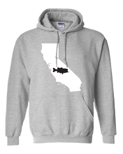 Load image into Gallery viewer, Pullover Hooded Sweatshirt California Athletic Heather Large Mouth Bass Vibrant Design High Quality Tight Knit Ring Spun Low Maintenance Cotton Printed With The Newest Available Color Transfer Technology