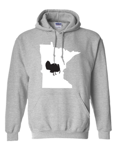 Pullover Hooded Sweatshirt Minnesota Athletic Heather Turkey Vibrant Design High Quality Tight Knit Ring Spun Low Maintenance Cotton Printed With The Newest Available Color Transfer Technology
