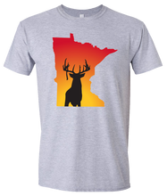 Load image into Gallery viewer, Short Sleeve T-Shirt Minnesota Athletic Heather Whitetail Deer Vibrant Design High Quality Tight Knit Ring Spun Low Maintenance Cotton Printed With The Newest Available Color Transfer Technology