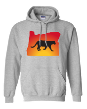 Load image into Gallery viewer, Pullover Hooded Sweatshirt Oregon Athletic Heather Mountain Lion Vibrant Design High Quality Tight Knit Ring Spun Low Maintenance Cotton Printed With The Newest Available Color Transfer Technology