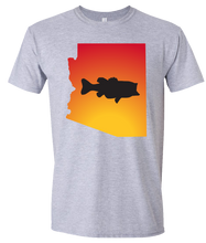 Load image into Gallery viewer, Short Sleeve T-Shirt Arizona Athletic Heather Large Mouth Bass Vibrant Design High Quality Tight Knit Ring Spun Low Maintenance Cotton Printed With The Newest Available Color Transfer Technology