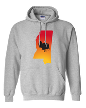 Load image into Gallery viewer, Pullover Hooded Sweatshirt Mississippi Athletic Heather Turkey Vibrant Design High Quality Tight Knit Ring Spun Low Maintenance Cotton Printed With The Newest Available Color Transfer Technology