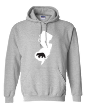 Load image into Gallery viewer, Pullover Hooded Sweatshirt New Jersey Athletic Heather Black Bear Vibrant Design High Quality Tight Knit Ring Spun Low Maintenance Cotton Printed With The Newest Available Color Transfer Technology