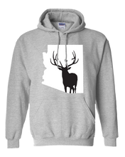 Load image into Gallery viewer, Pullover Hooded Sweatshirt Arizona Athletic Heather Elk Vibrant Design High Quality Tight Knit Ring Spun Low Maintenance Cotton Printed With The Newest Available Color Transfer Technology