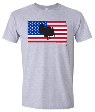 Load image into Gallery viewer, Short Sleeve T-Shirt South Dakota Athletic Heather Turkey Vibrant Design High Quality Tight Knit Ring Spun Low Maintenance Cotton Printed With The Newest Available Color Transfer Technology