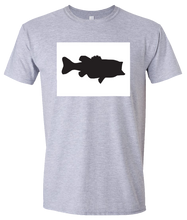 Load image into Gallery viewer, Short Sleeve T-Shirt Colorado Athletic Heather Large Mouth Bass Vibrant Design High Quality Tight Knit Ring Spun Low Maintenance Cotton Printed With The Newest Available Color Transfer Technology
