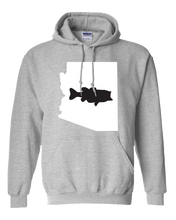 Load image into Gallery viewer, Pullover Hooded Sweatshirt Arizona Athletic Heather Large Mouth Bass Vibrant Design High Quality Tight Knit Ring Spun Low Maintenance Cotton Printed With The Newest Available Color Transfer Technology