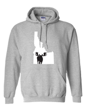 Load image into Gallery viewer, Pullover Hooded Sweatshirt Idaho Athletic Heather Moose Vibrant Design High Quality Tight Knit Ring Spun Low Maintenance Cotton Printed With The Newest Available Color Transfer Technology