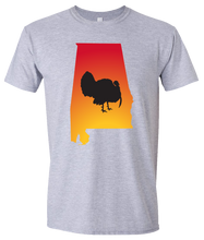 Load image into Gallery viewer, Short Sleeve T-Shirt Alabama Athletic Heather Turkey Vibrant Design High Quality Tight Knit Ring Spun Low Maintenance Cotton Printed With The Newest Available Color Transfer Technology