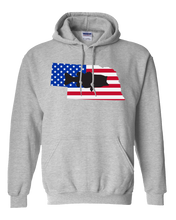 Load image into Gallery viewer, Pullover Hooded Sweatshirt Nebraska Athletic Heather Large Mouth Bass Vibrant Design High Quality Tight Knit Ring Spun Low Maintenance Cotton Printed With The Newest Available Color Transfer Technology
