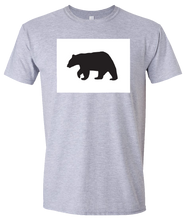 Load image into Gallery viewer, Short Sleeve T-Shirt Colorado Athletic Heather Black Bear Vibrant Design High Quality Tight Knit Ring Spun Low Maintenance Cotton Printed With The Newest Available Color Transfer Technology