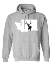 Load image into Gallery viewer, Pullover Hooded Sweatshirt Washington Athletic Heather Elk Vibrant Design High Quality Tight Knit Ring Spun Low Maintenance Cotton Printed With The Newest Available Color Transfer Technology