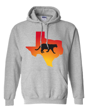 Load image into Gallery viewer, Pullover Hooded Sweatshirt Texas Athletic Heather Mountain Lion Vibrant Design High Quality Tight Knit Ring Spun Low Maintenance Cotton Printed With The Newest Available Color Transfer Technology