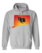Load image into Gallery viewer, Pullover Hooded Sweatshirt Connecticut Athletic Heather Turkey Vibrant Design High Quality Tight Knit Ring Spun Low Maintenance Cotton Printed With The Newest Available Color Transfer Technology