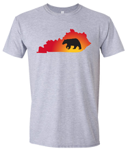 Load image into Gallery viewer, Short Sleeve T-Shirt Kentucky Athletic Heather Black Bear Vibrant Design High Quality Tight Knit Ring Spun Low Maintenance Cotton Printed With The Newest Available Color Transfer Technology