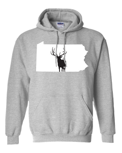 Pullover Hooded Sweatshirt Pennsylvania Athletic Heather Elk Vibrant Design High Quality Tight Knit Ring Spun Low Maintenance Cotton Printed With The Newest Available Color Transfer Technology