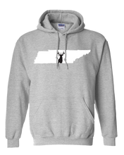 Load image into Gallery viewer, Pullover Hooded Sweatshirt Tennessee Athletic Heather Whitetail Deer Vibrant Design High Quality Tight Knit Ring Spun Low Maintenance Cotton Printed With The Newest Available Color Transfer Technology