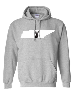 Pullover Hooded Sweatshirt Tennessee Athletic Heather Whitetail Deer Vibrant Design High Quality Tight Knit Ring Spun Low Maintenance Cotton Printed With The Newest Available Color Transfer Technology