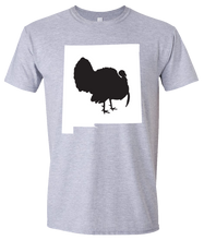 Load image into Gallery viewer, Short Sleeve T-Shirt New Mexico Athletic Heather Turkey Vibrant Design High Quality Tight Knit Ring Spun Low Maintenance Cotton Printed With The Newest Available Color Transfer Technology