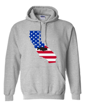 Load image into Gallery viewer, Pullover Hooded Sweatshirt California Athletic Heather Large Mouth Bass Vibrant Design High Quality Tight Knit Ring Spun Low Maintenance Cotton Printed With The Newest Available Color Transfer Technology