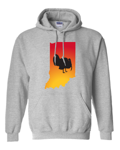 Pullover Hooded Sweatshirt Indiana Athletic Heather Turkey Vibrant Design High Quality Tight Knit Ring Spun Low Maintenance Cotton Printed With The Newest Available Color Transfer Technology