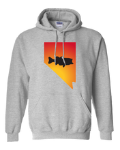 Load image into Gallery viewer, Pullover Hooded Sweatshirt Nevada Athletic Heather Large Mouth Bass Vibrant Design High Quality Tight Knit Ring Spun Low Maintenance Cotton Printed With The Newest Available Color Transfer Technology