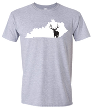 Load image into Gallery viewer, Short Sleeve T-Shirt Kentucky Athletic Heather Elk Vibrant Design High Quality Tight Knit Ring Spun Low Maintenance Cotton Printed With The Newest Available Color Transfer Technology