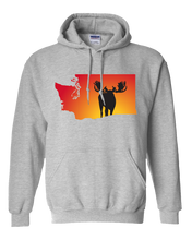 Load image into Gallery viewer, Pullover Hooded Sweatshirt Washington Athletic Heather Moose Vibrant Design High Quality Tight Knit Ring Spun Low Maintenance Cotton Printed With The Newest Available Color Transfer Technology