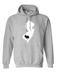 Pullover Hooded Sweatshirt New Jersey Athletic Heather Turkey Vibrant Design High Quality Tight Knit Ring Spun Low Maintenance Cotton Printed With The Newest Available Color Transfer Technology