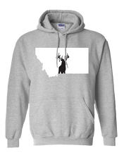 Load image into Gallery viewer, Pullover Hooded Sweatshirt Montana Athletic Heather Whitetail Deer Vibrant Design High Quality Tight Knit Ring Spun Low Maintenance Cotton Printed With The Newest Available Color Transfer Technology