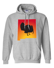 Load image into Gallery viewer, Pullover Hooded Sweatshirt New Mexico Athletic Heather Turkey Vibrant Design High Quality Tight Knit Ring Spun Low Maintenance Cotton Printed With The Newest Available Color Transfer Technology