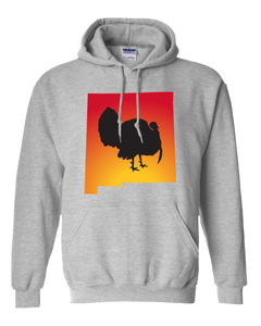 Pullover Hooded Sweatshirt New Mexico Athletic Heather Turkey Vibrant Design High Quality Tight Knit Ring Spun Low Maintenance Cotton Printed With The Newest Available Color Transfer Technology