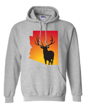Load image into Gallery viewer, Pullover Hooded Sweatshirt Arizona Athletic Heather Elk Vibrant Design High Quality Tight Knit Ring Spun Low Maintenance Cotton Printed With The Newest Available Color Transfer Technology