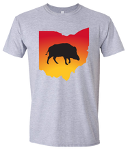 Load image into Gallery viewer, Short Sleeve T-Shirt Ohio Athletic Heather Wild Hog Vibrant Design High Quality Tight Knit Ring Spun Low Maintenance Cotton Printed With The Newest Available Color Transfer Technology