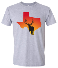 Load image into Gallery viewer, Short Sleeve T-Shirt Texas Athletic Heather Elk Vibrant Design High Quality Tight Knit Ring Spun Low Maintenance Cotton Printed With The Newest Available Color Transfer Technology