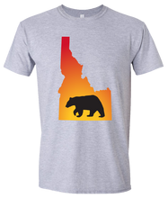 Load image into Gallery viewer, Short Sleeve T-Shirt Idaho Athletic Heather Black Bear Vibrant Design High Quality Tight Knit Ring Spun Low Maintenance Cotton Printed With The Newest Available Color Transfer Technology