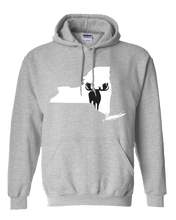 Load image into Gallery viewer, Pullover Hooded Sweatshirt New York Athletic Heather Moose Vibrant Design High Quality Tight Knit Ring Spun Low Maintenance Cotton Printed With The Newest Available Color Transfer Technology